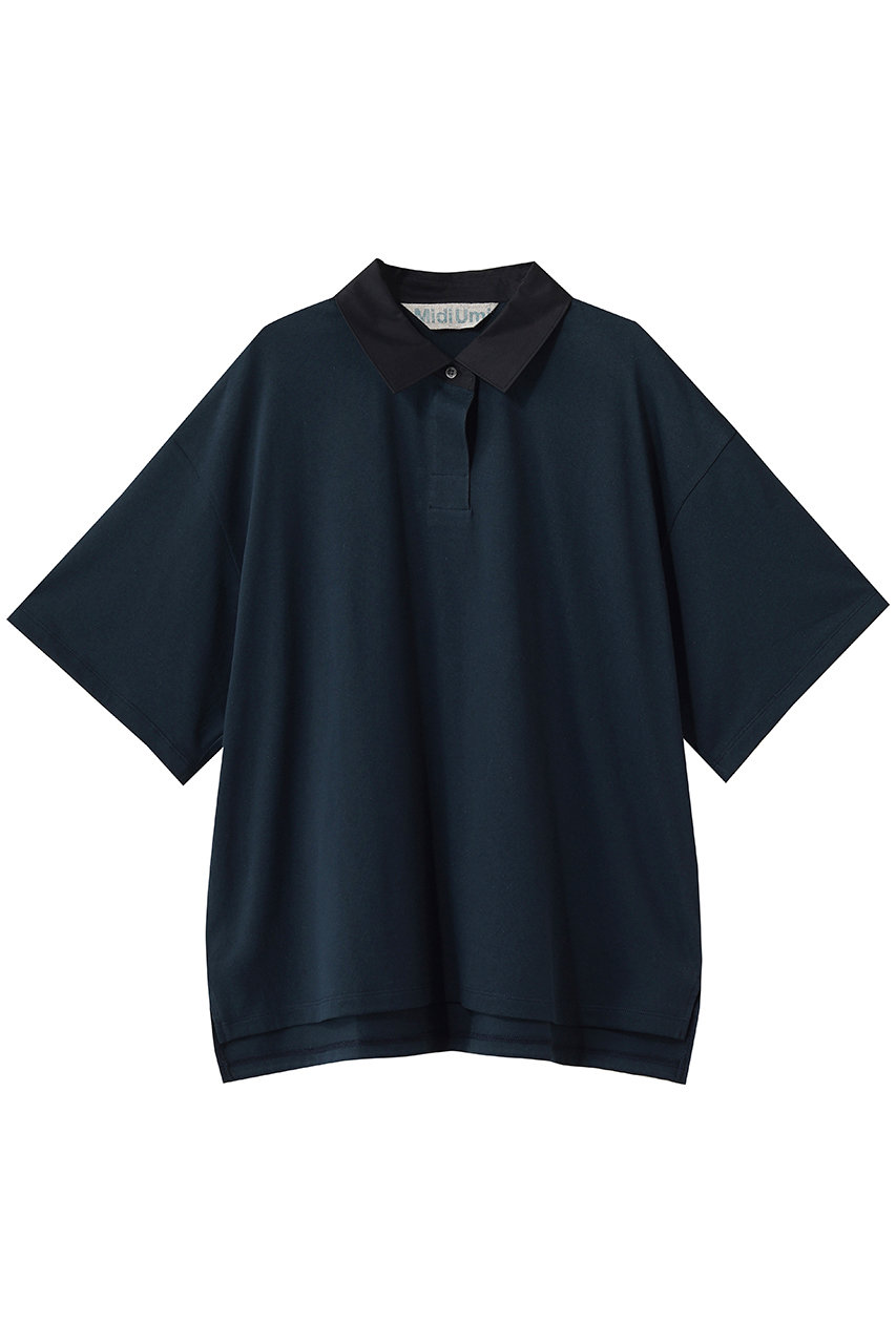 ミディウミ/MidiUmiのwide polo P/O プルオーバー(navy/2-710203)