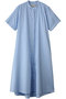 half slv A line shirt OP ワンピース ミディウミ/MidiUmi l.blue