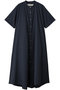 half slv A line shirt OP ワンピース ミディウミ/MidiUmi navy