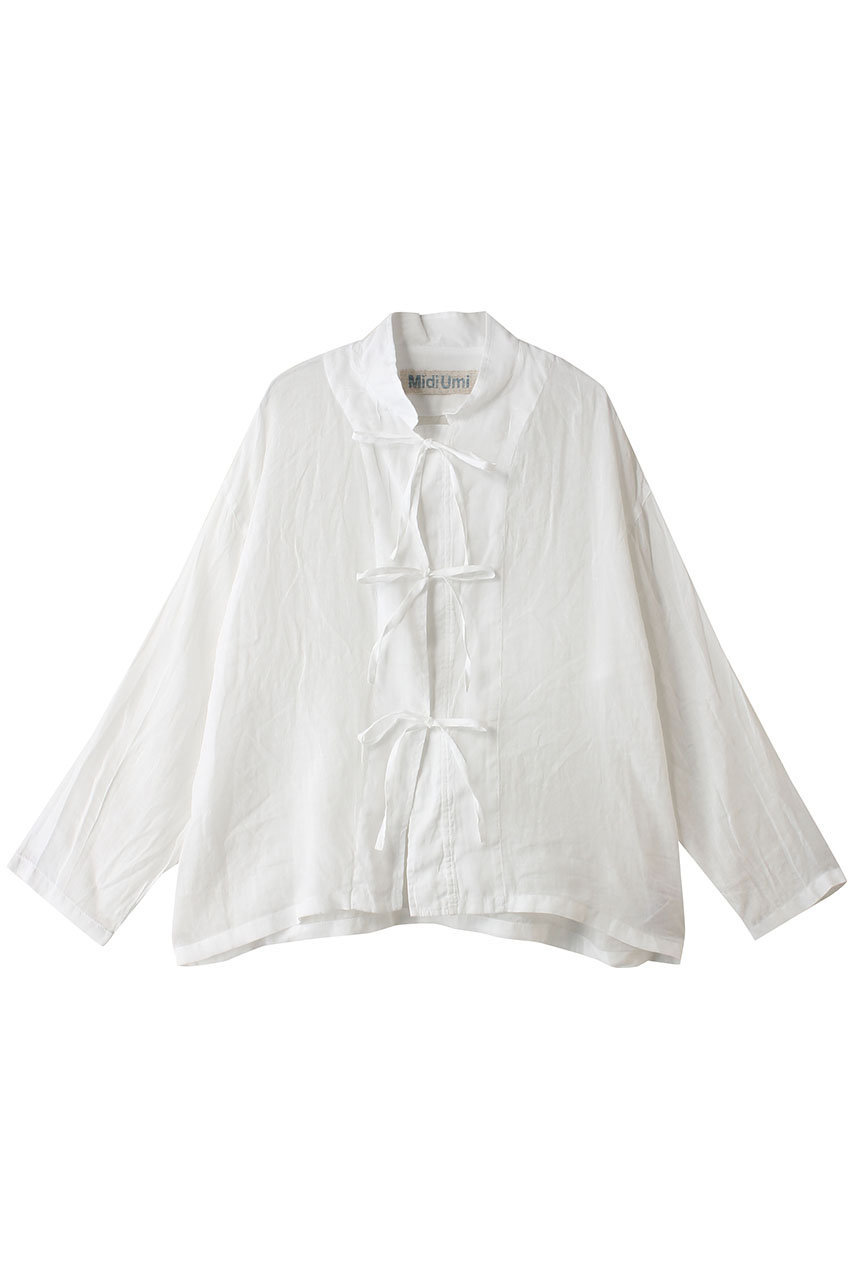 MidiUmi ramie shirt JK シャツジャケット (off white, F) ミディウミ ELLE SHOP