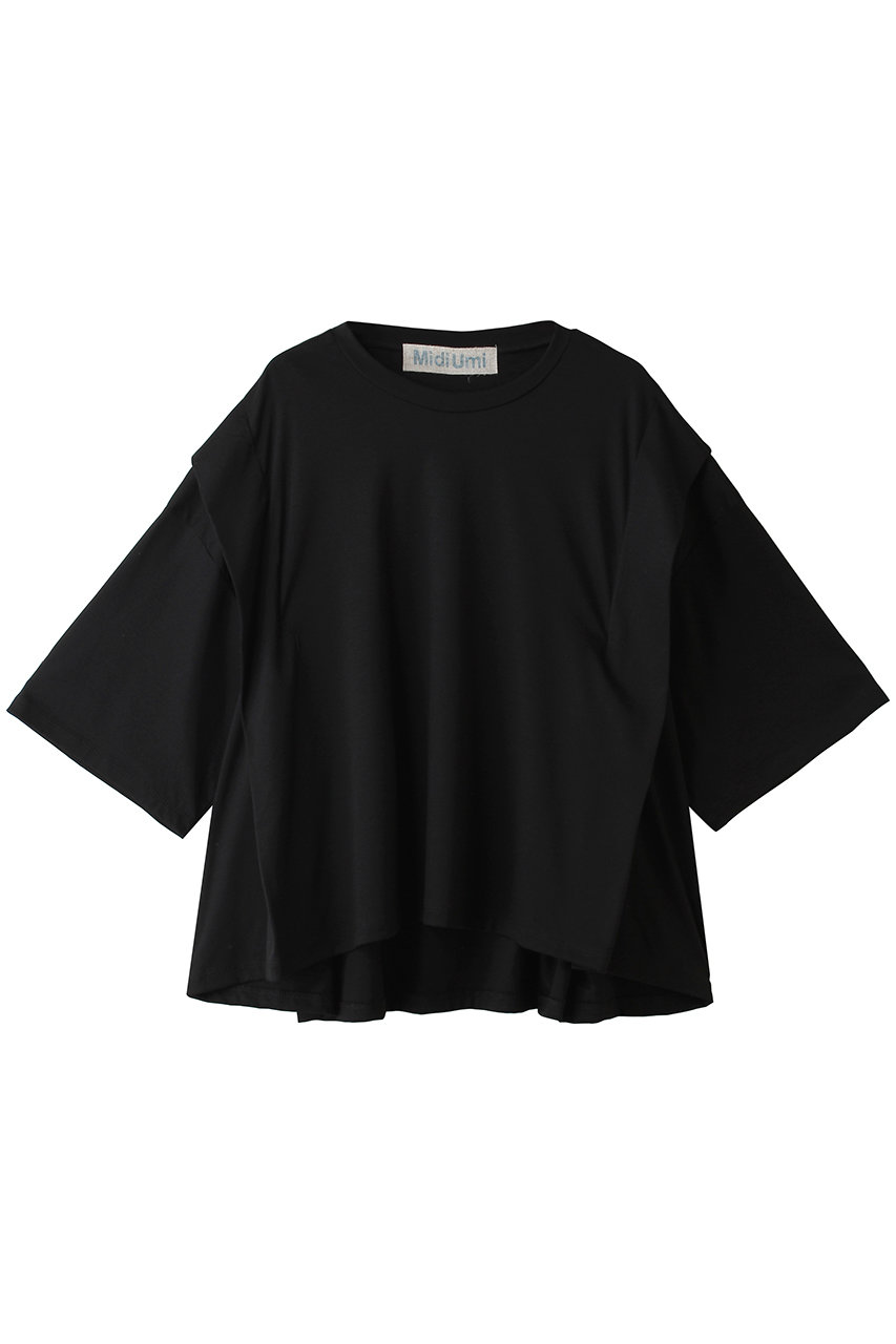 ミディウミ/MidiUmiのshoulder tuck PO プルオーバー(black/2-710182)