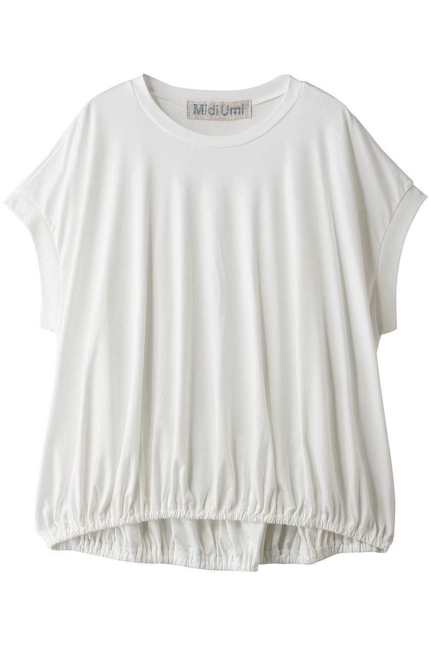 ミディウミ/MidiUmiのhem gather N/S ノースリーブプルオーバー(off white/2-710185)