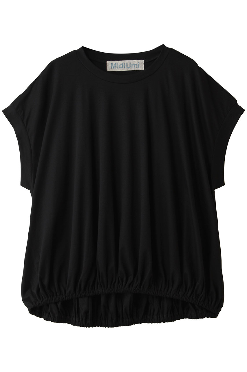ミディウミ/MidiUmiのhem gather N/S ノースリーブプルオーバー(black/2-710185)