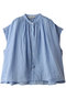 ramie gather N/S shirt シャツ ミディウミ/MidiUmi l.blue