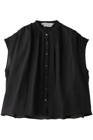 ミディウミ/MidiUmiのramie gather N/S shirt シャツ(110400/110401)