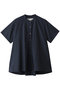 half slv A line shirt シャツ ミディウミ/MidiUmi navy