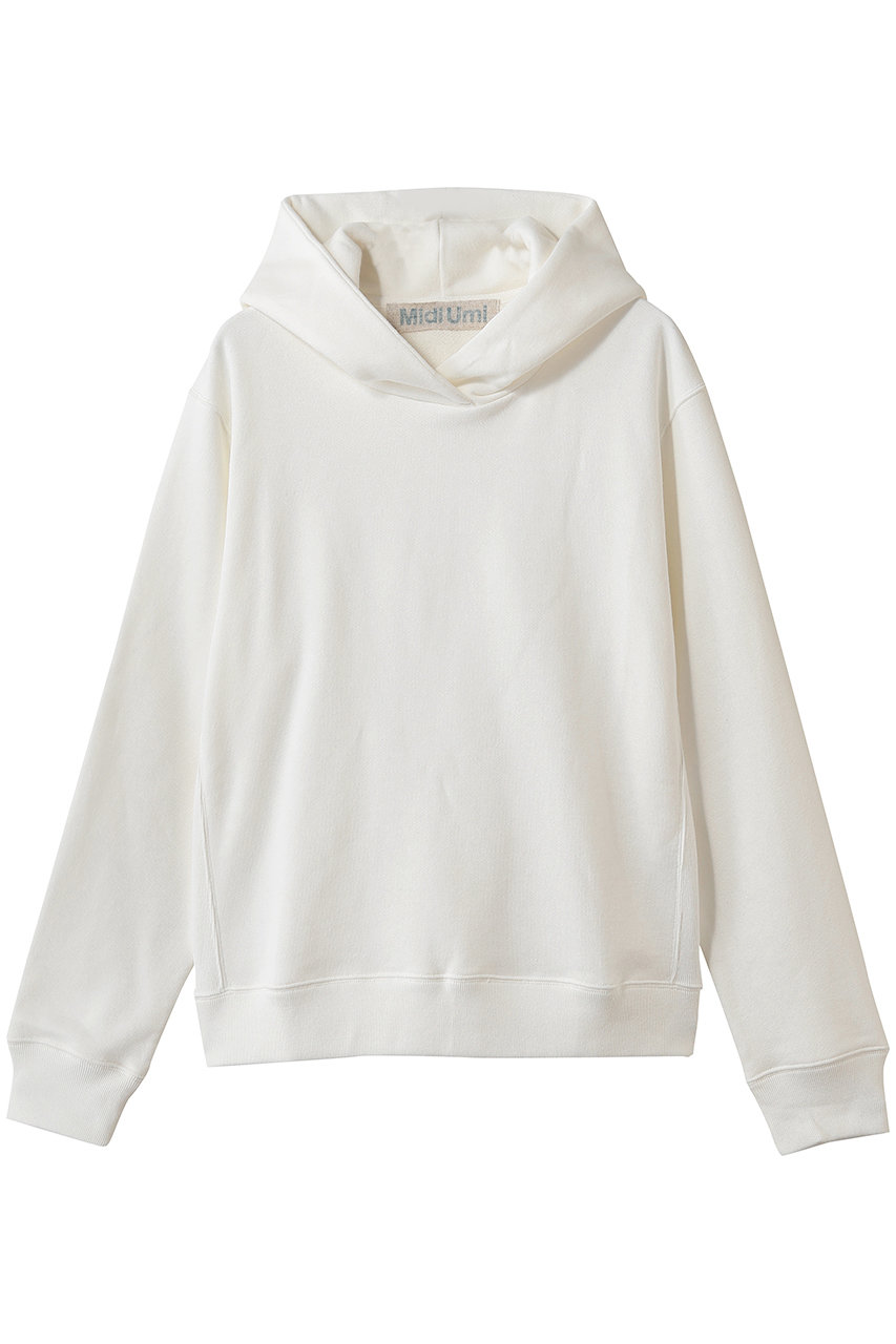 ミディウミ/MidiUmiのloop wheeler jersey hooded PO プルオーバー(off white/1-719155)