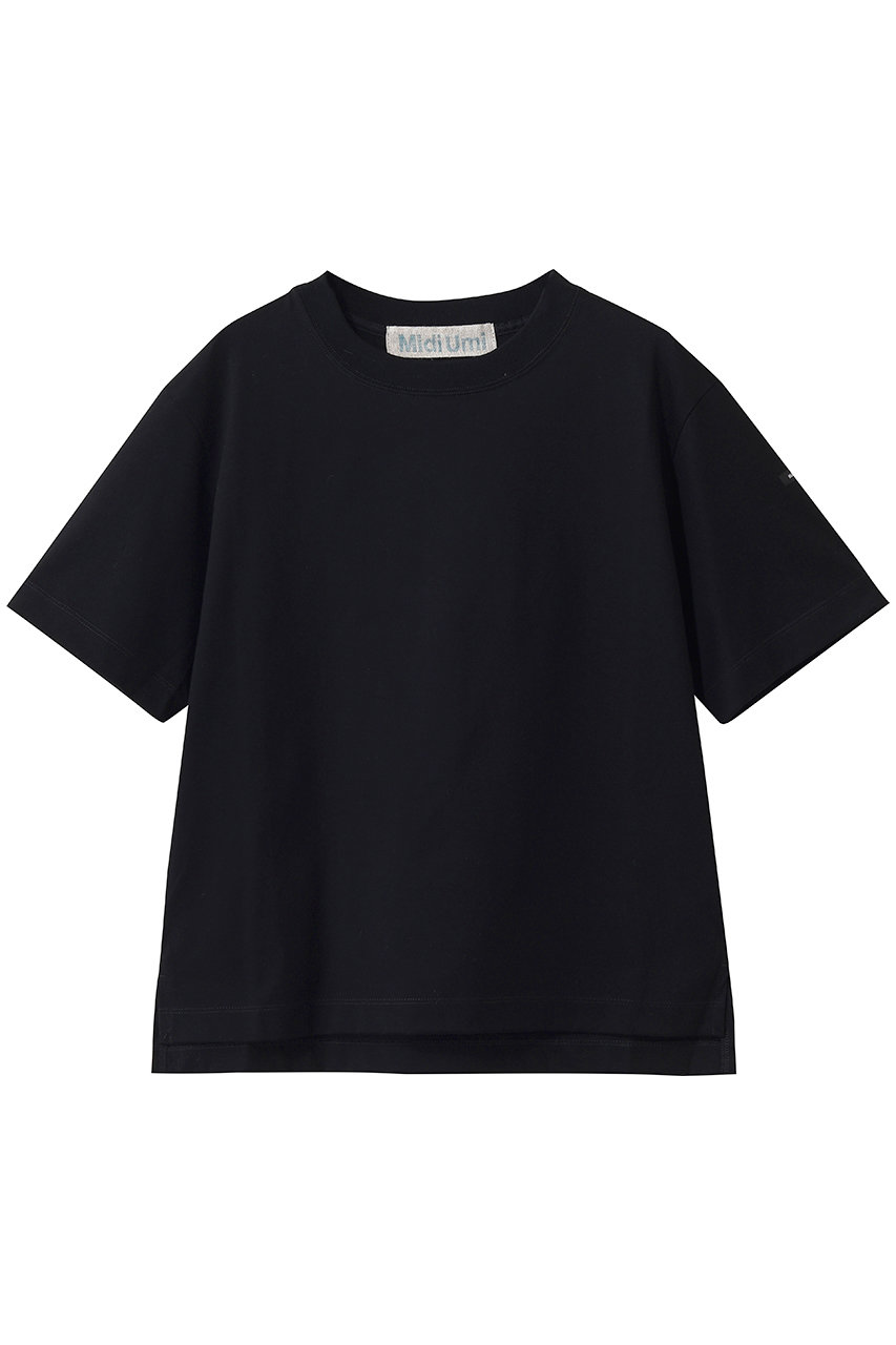 MidiUmi basic Tshirt Tシャツ (black, F) ミディウミ ELLE SHOP