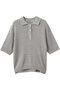 pattern knitting knit polo ニットポロ ミディウミ/MidiUmi l.gray