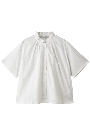 ミディウミ/MidiUmiのchambray frill shirt シャツ(110400/110402)