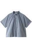 chambray frill shirt シャツ