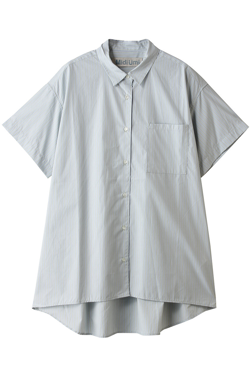 ミディウミ/MidiUmiのh/s patterned wide long shirt シャツ(green/2-739874)