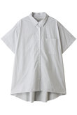 h/s patterned wide long shirt シャツ