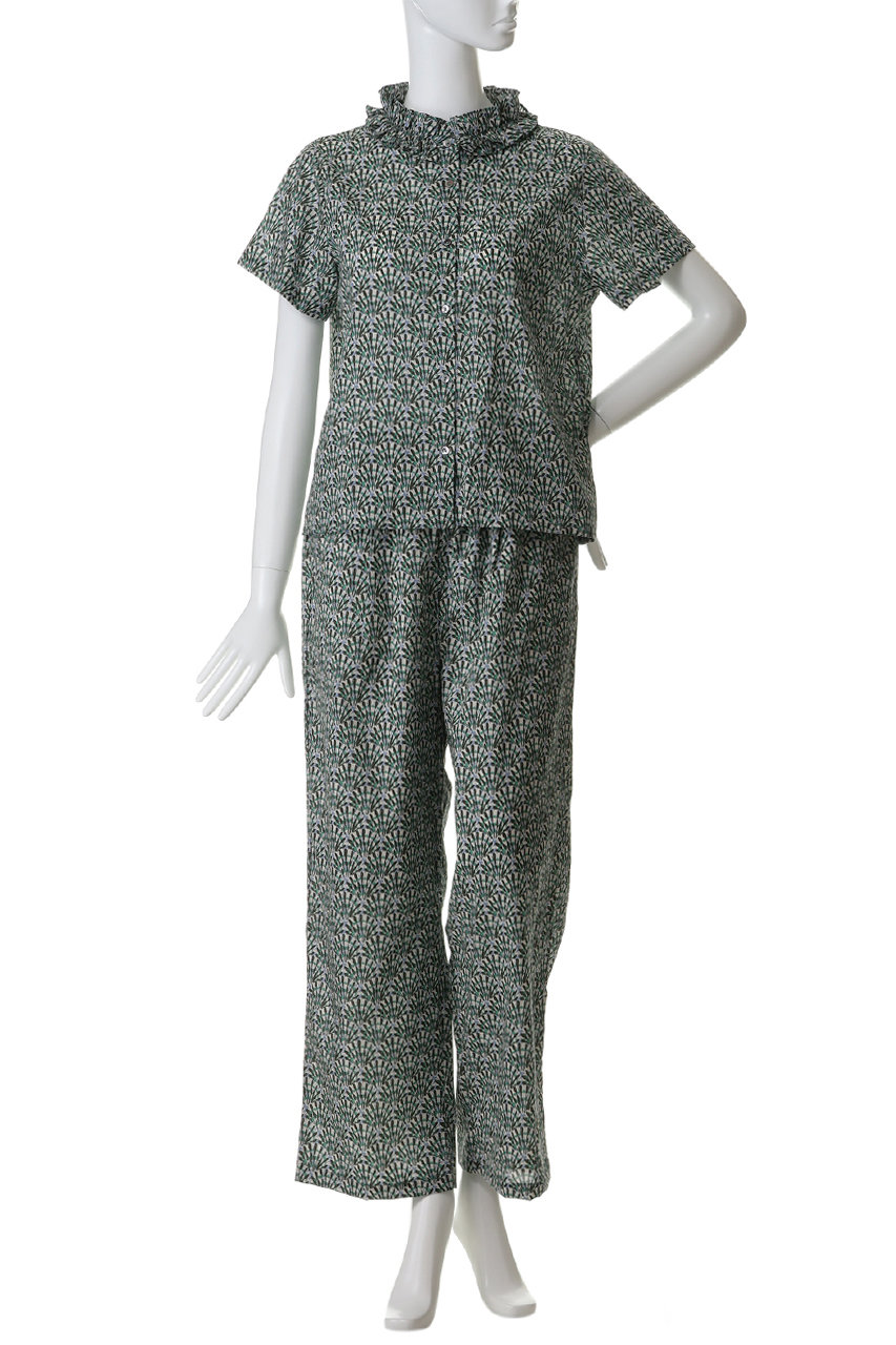 MidiUmi(ミディウミ)｜LIBERTY print PT パンツ/green の通販