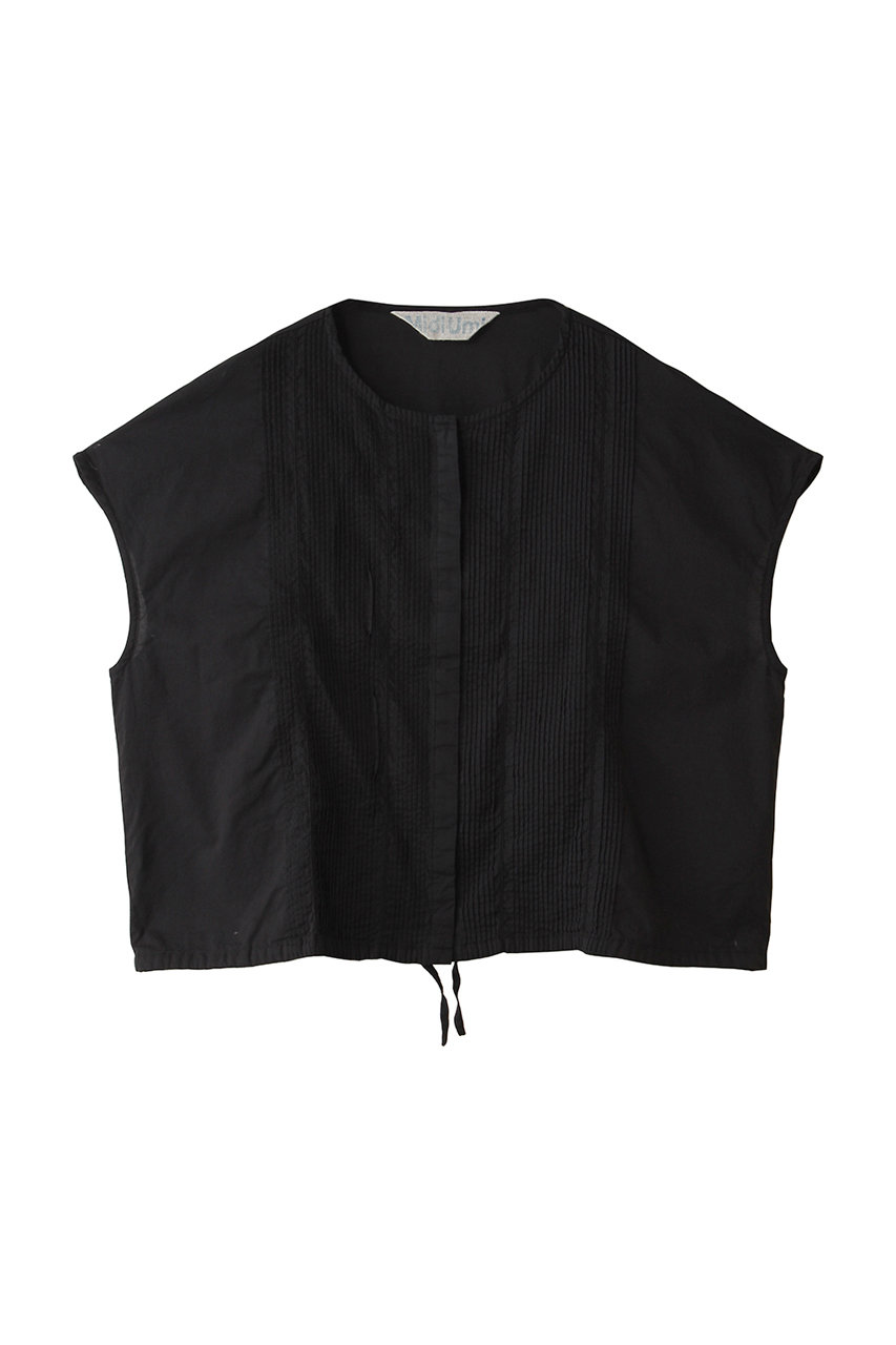 ミディウミ/MidiUmiのpin tuck N/S shirt シャツ(black/2-730176)