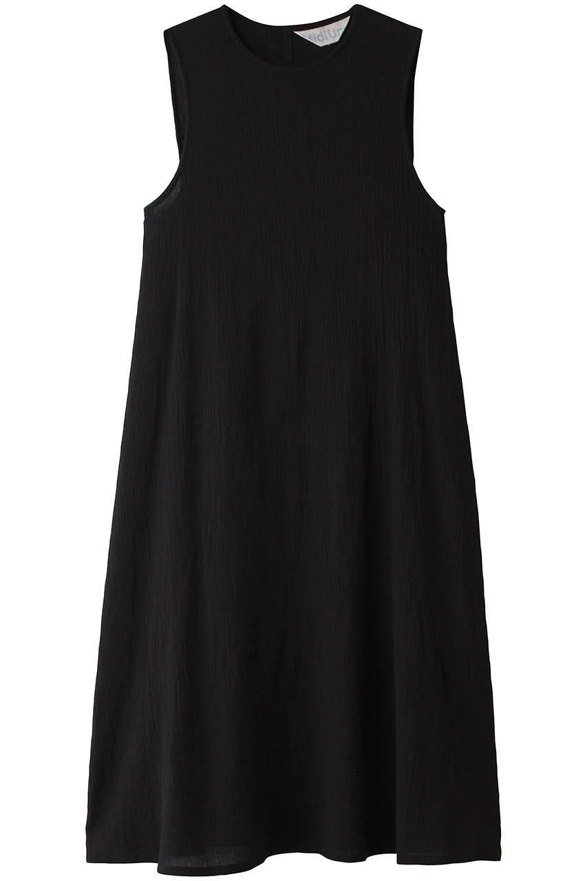 ミディウミ/MidiUmiのstriped crepe N/S OP ワンピース(black/2-750189)