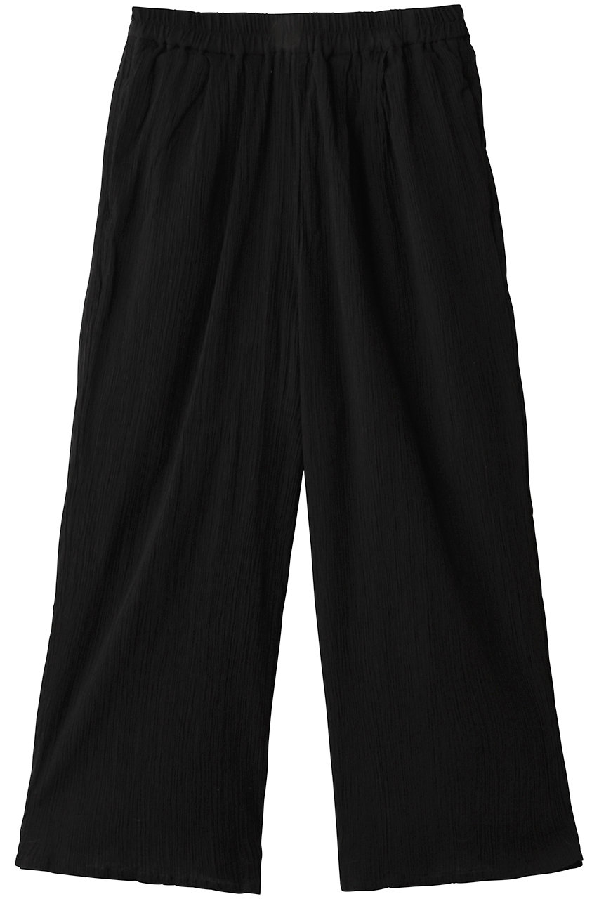 ミディウミ/MidiUmiのstriped crepe wide easy PT パンツ(black/2-760188)