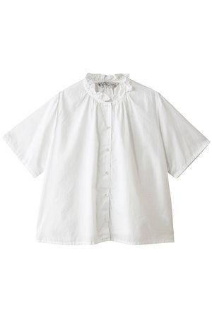 ミディウミ/MidiUmiのchambray frill shirt シャツ(110400/110402)