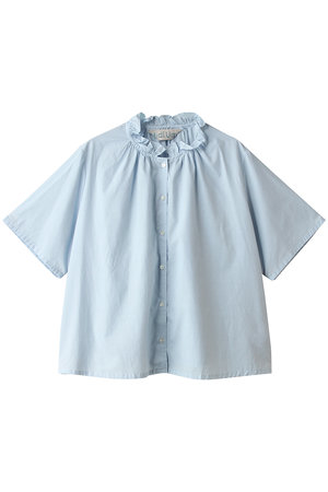 ミディウミ/MidiUmiのchambray frill shirt シャツ(110400/110402)