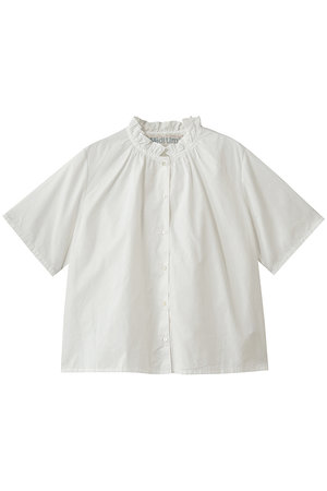ミディウミ/MidiUmiのchambray frill shirt シャツ(110400/110402)