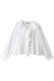front raffle shirt シャツ ミディウミ/MidiUmi off white