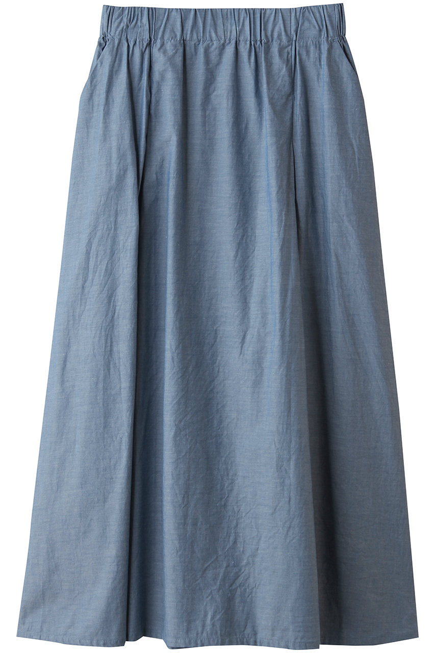 ミディウミ/MidiUmiのchambray tuck SK スカート(navyC/2-760229)