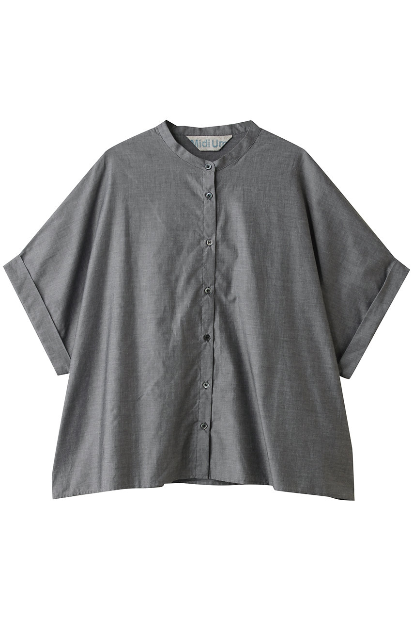 ミディウミ/MidiUmiのchambray wide shirt シャツ(blackC/2-730231)