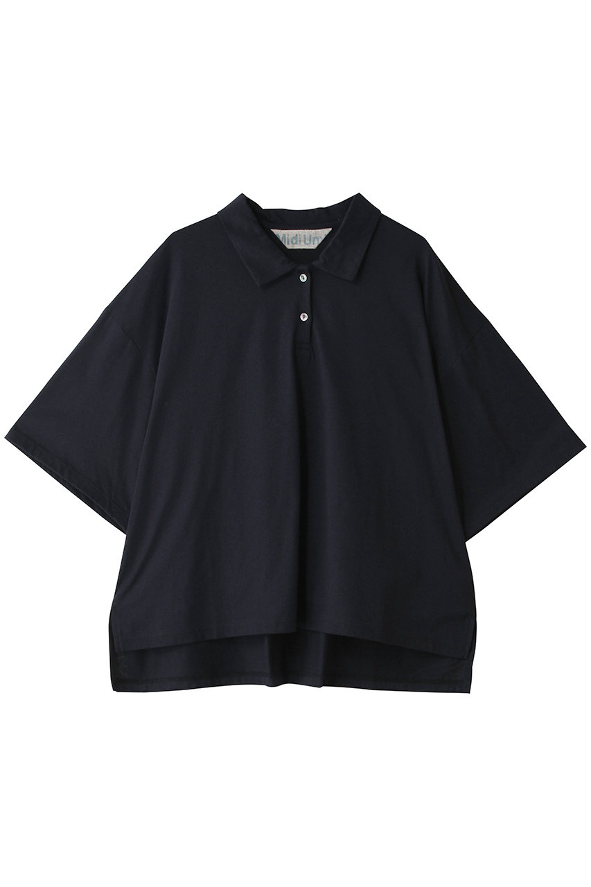 ミディウミ/MidiUmiのwide polo PO プルオーバー(navy/2-710058)