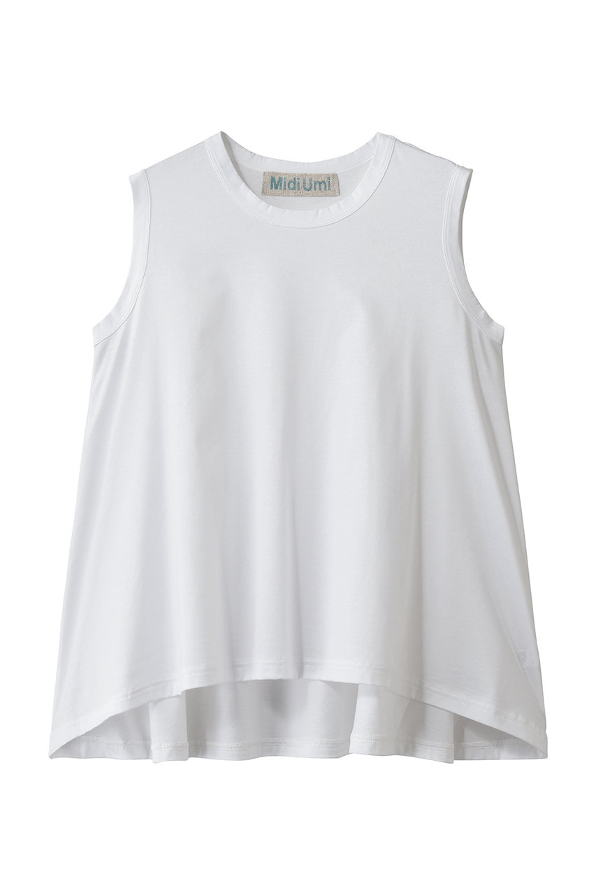 ミディウミ/MidiUmiのcrew neck  n/s  flare tank top トップ(off white/2-71022263)
