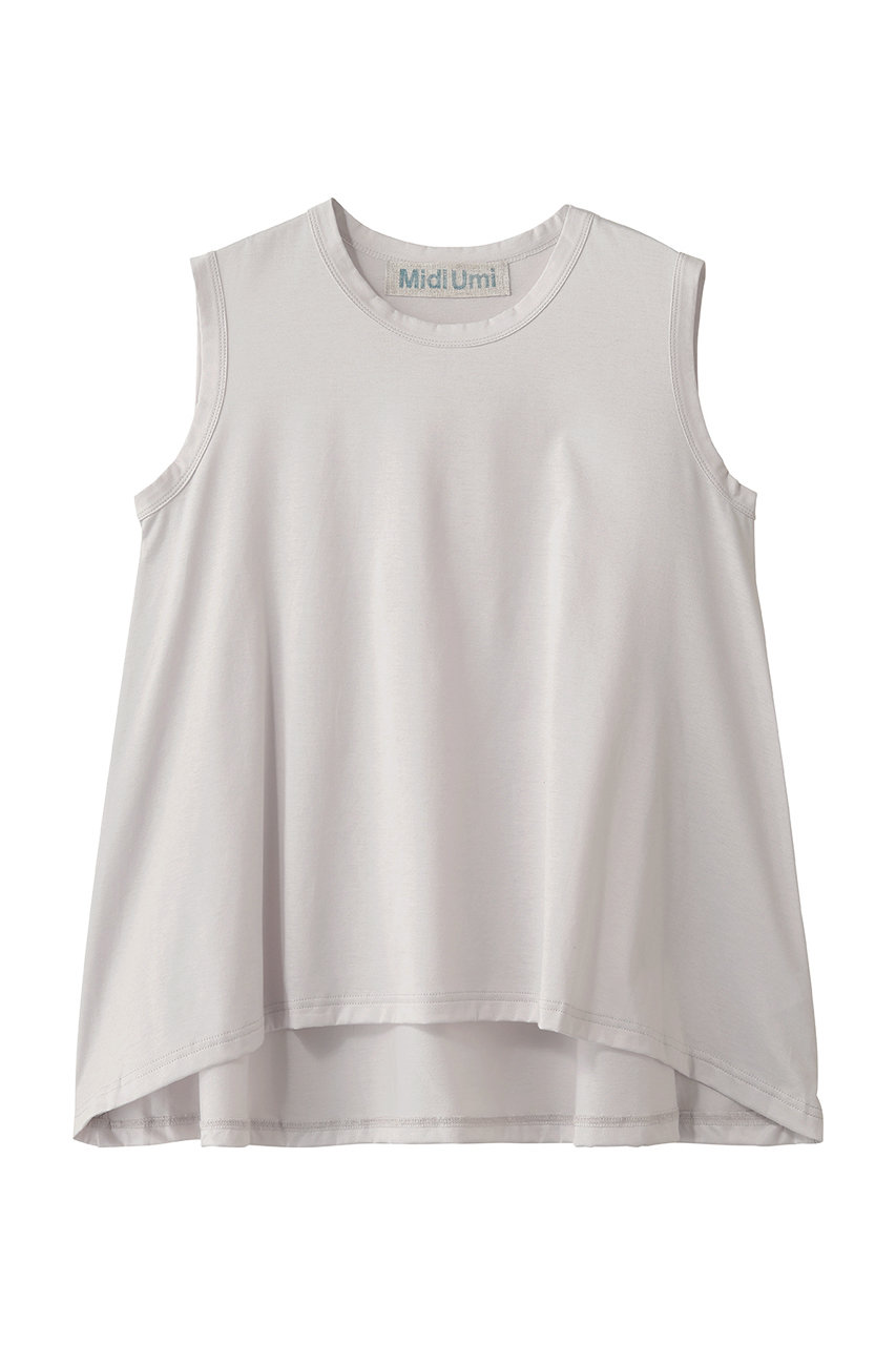 ミディウミ/MidiUmiのcrew neck  n/s  flare tank top トップ(l.gray/2-71022263)