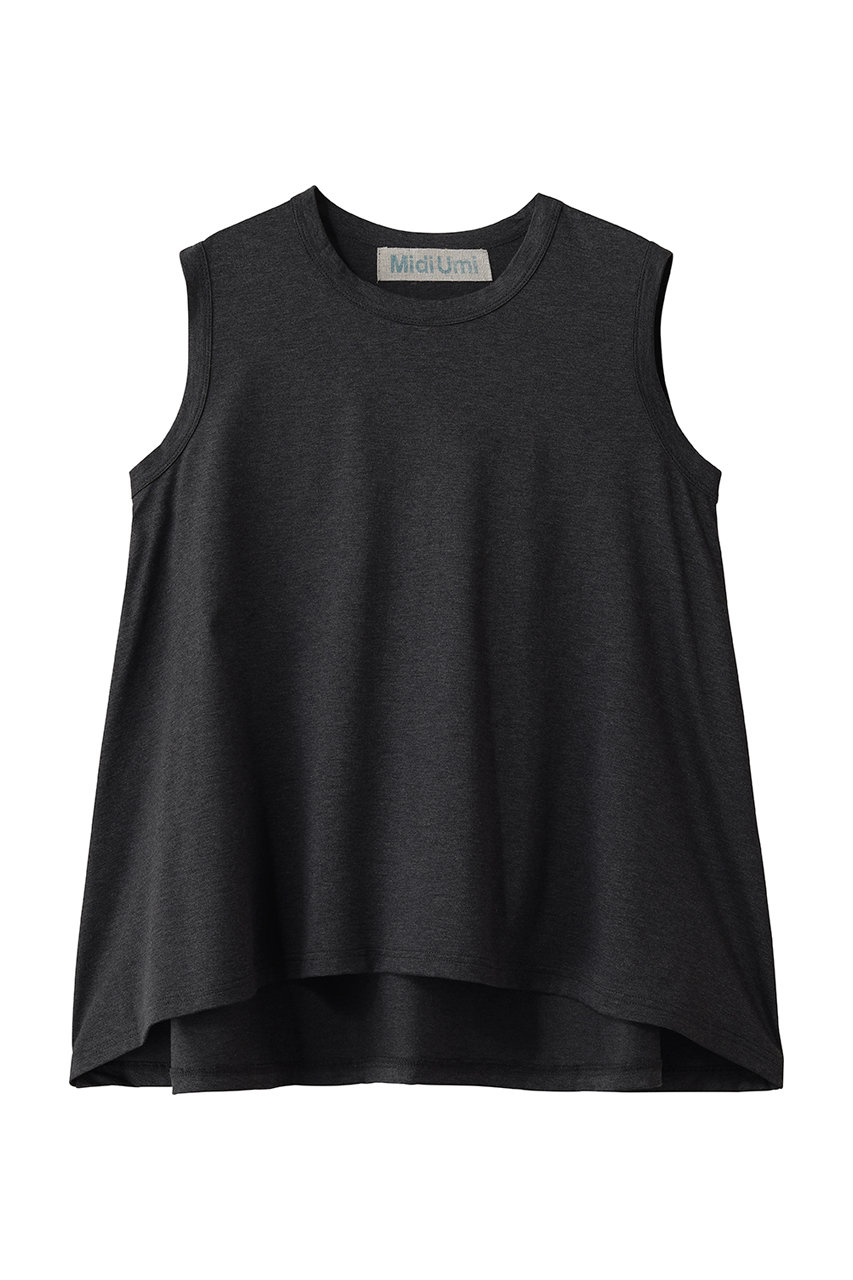 ミディウミ/MidiUmiのcrew neck  n/s  flare tank top トップ(c.gray/2-71022263)