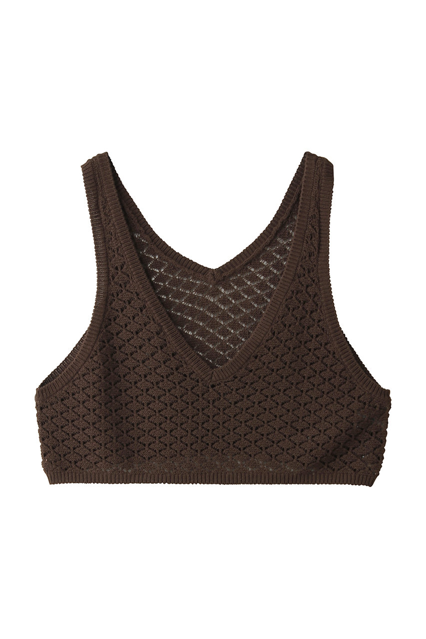 ミディウミ/MidiUmiのmesh bustier vest ベスト(brown/2-720069)