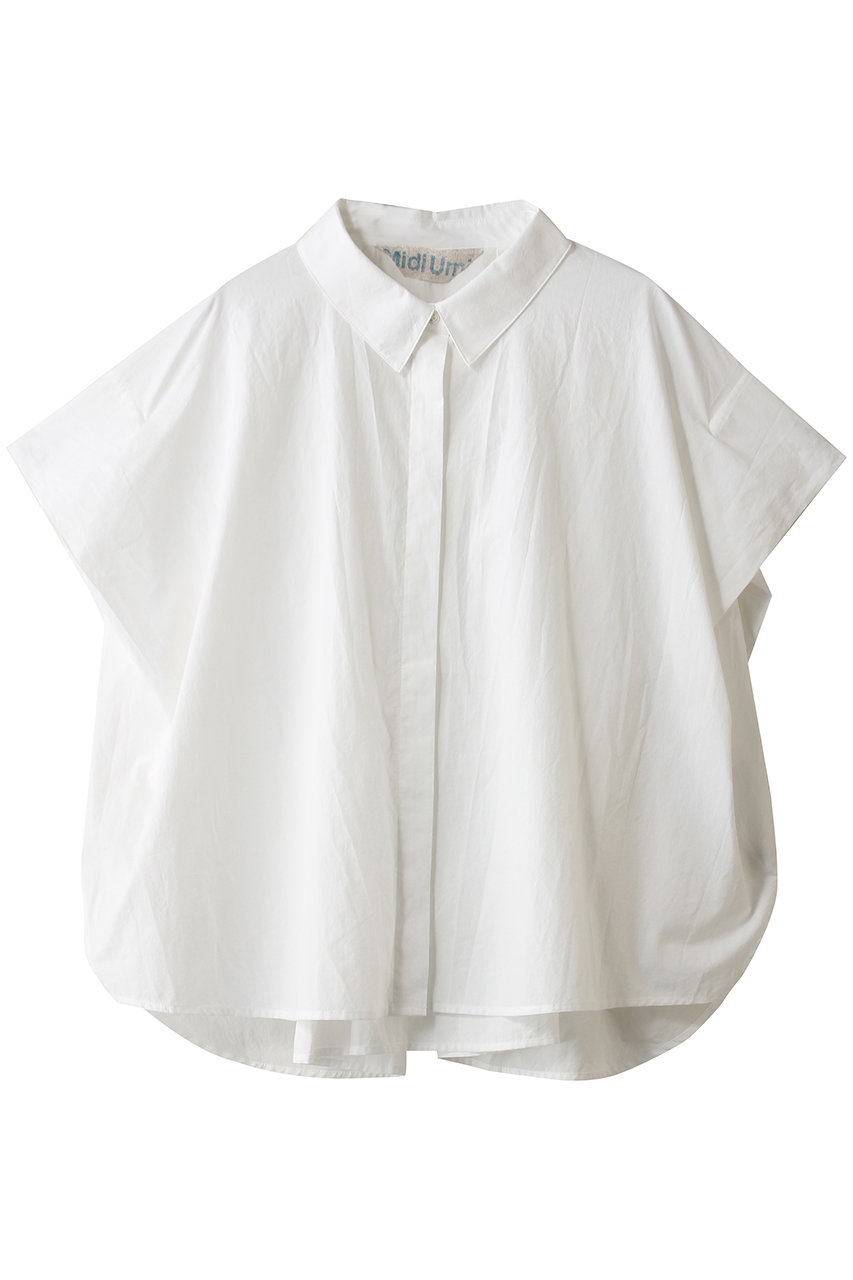 MidiUmi french slv wide shirt シャツ (off white, F) ミディウミ ELLE SHOP
