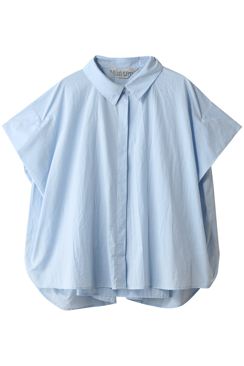 MidiUmi french slv wide shirt シャツ (l.blue, F) ミディウミ ELLE SHOP