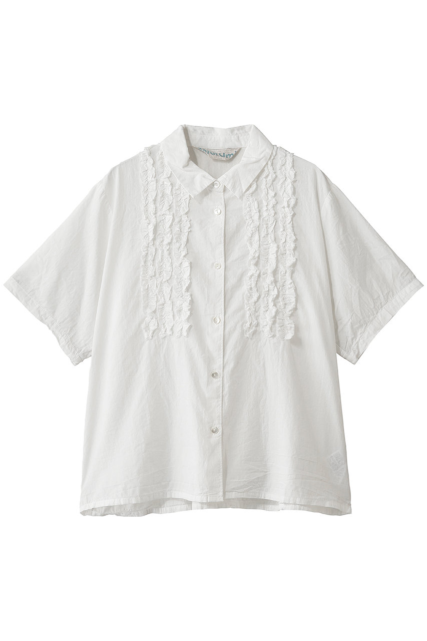 MidiUmi front frill shirt シャツ (off white, F) ミディウミ ELLE SHOP