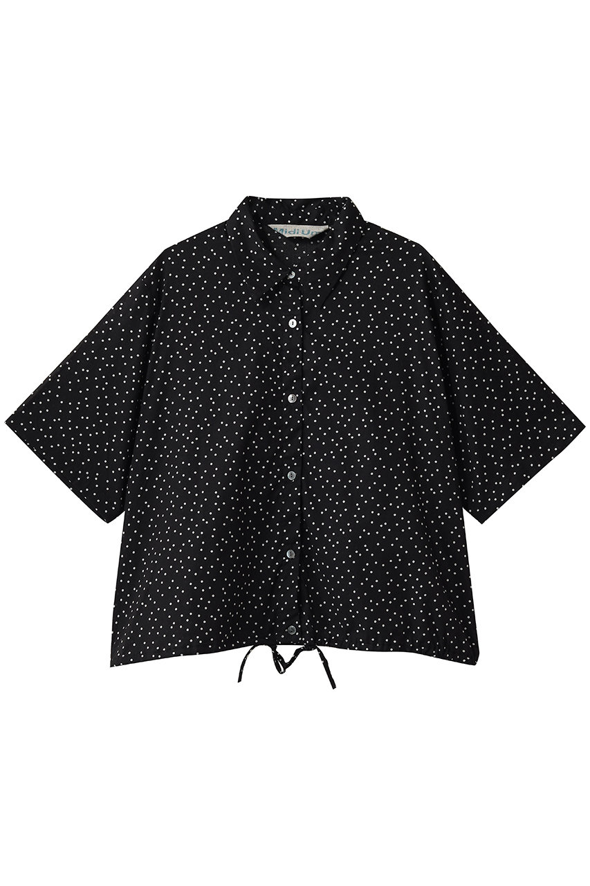 ミディウミ/MidiUmiのh/s balloon shirt シャツ(blackA/2-730067)
