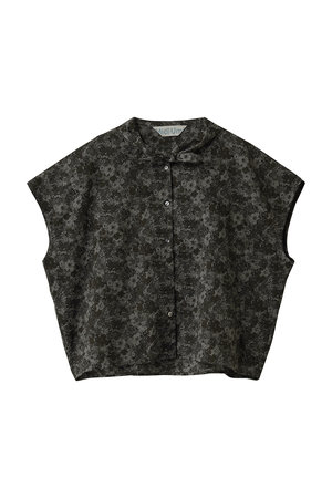 ミディウミ/MidiUmiのflower print scarflike shirt シャツ(110400/110402)