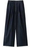 denim wide tuck PT パンツ