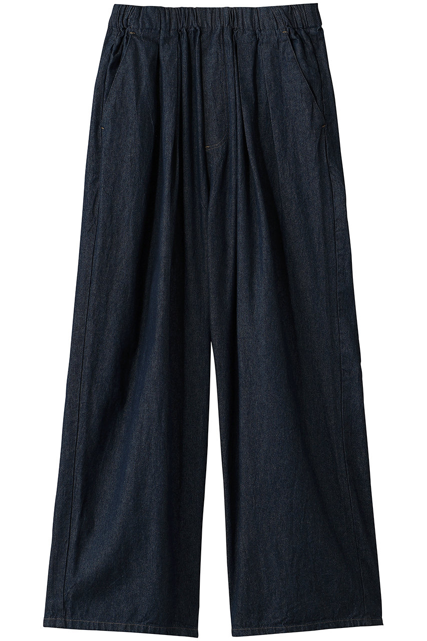 ミディウミ/MidiUmiのdenim wide tuck PT パンツ(navyA/3-760282)