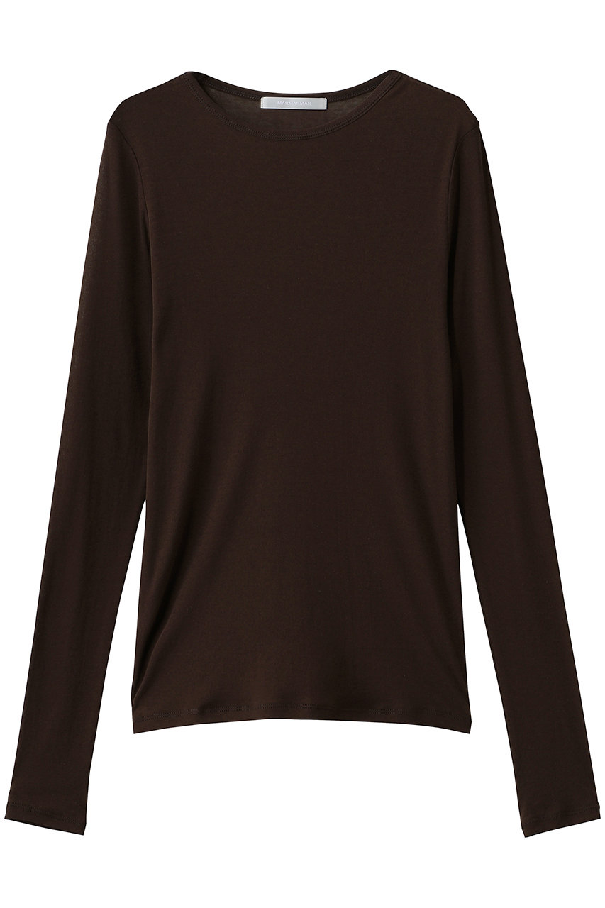 ミディウミ/MidiUmiのc/neck sheer PO プルオーバー(brown/3-810034)