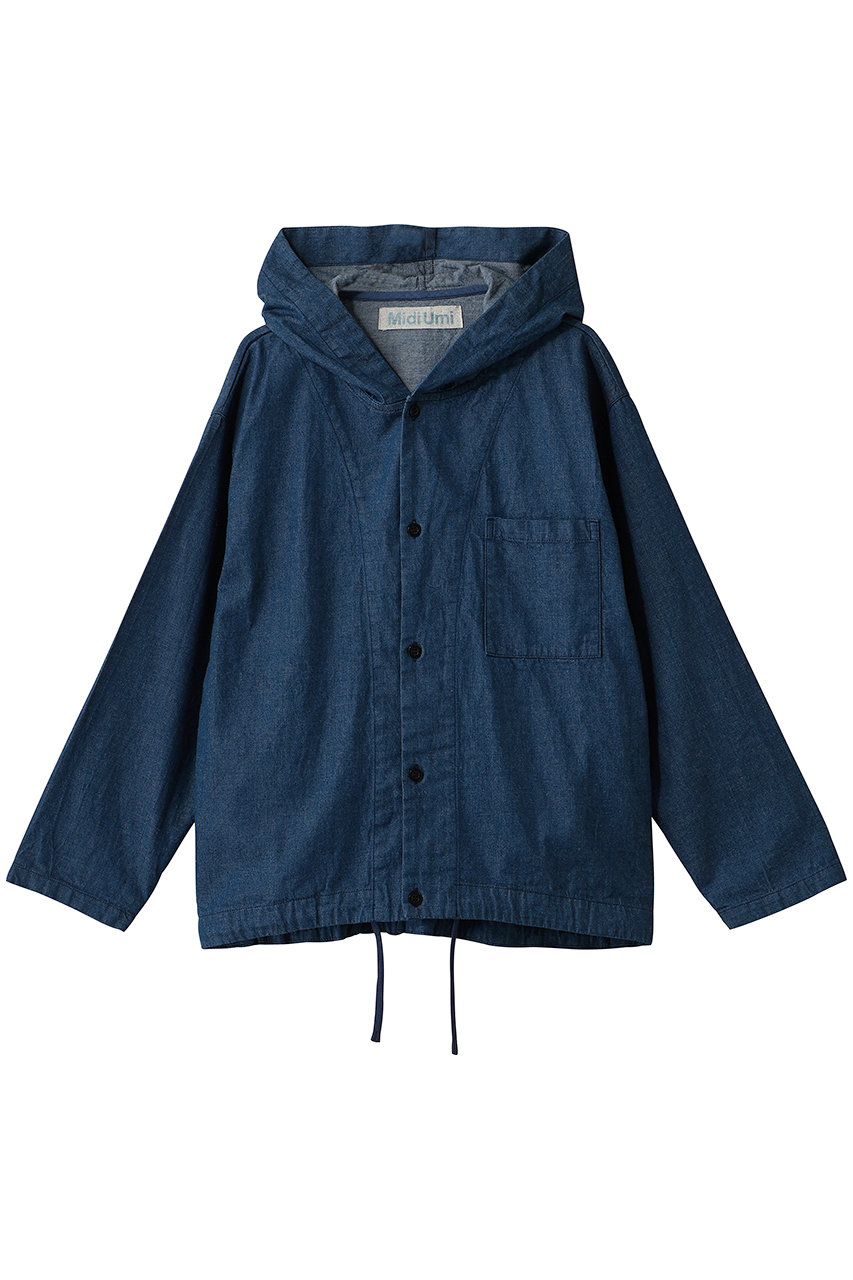 ミディウミ/MidiUmiのdenim hooded  shirt シャツ(l.blue/3-730276)