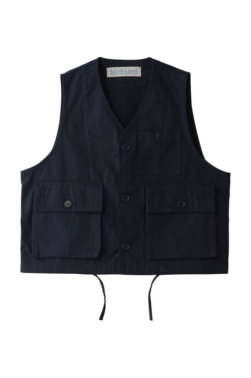 ミディウミ/MidiUmiのutility vest ベスト(navy/3-730270)