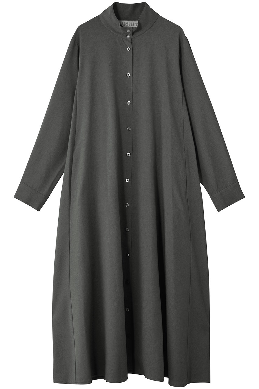 ミディウミ/MidiUmiのstand neck coat OP ワンピース(gray/3-750306)