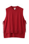 side ribbon vest ベスト ミディウミ/MidiUmi red