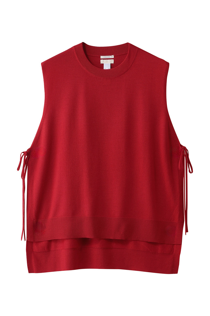 ミディウミ/MidiUmiのside ribbon vest ベスト(red/3-720298)