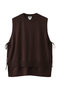 side ribbon vest ベスト ミディウミ/MidiUmi brown