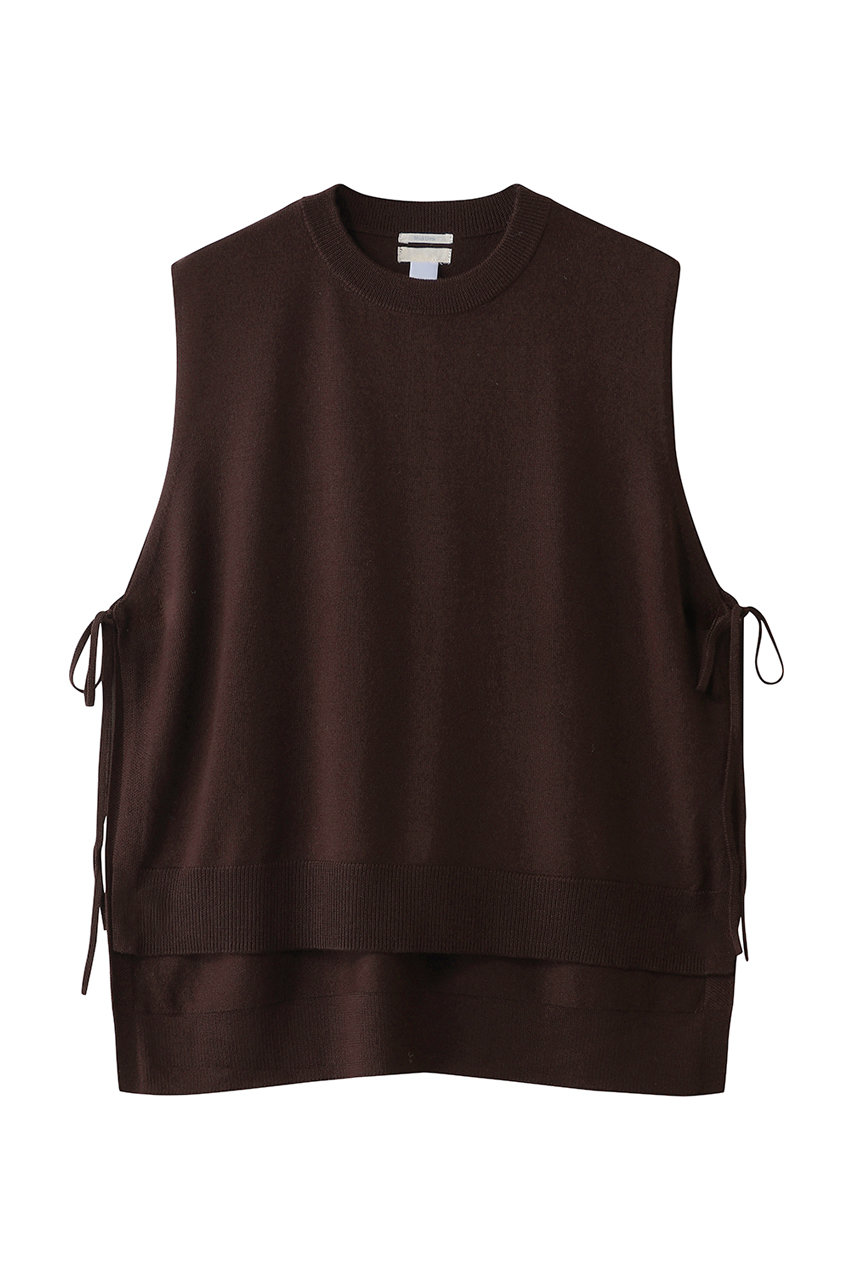 ミディウミ/MidiUmiのside ribbon vest ベスト(brown/3-720298)