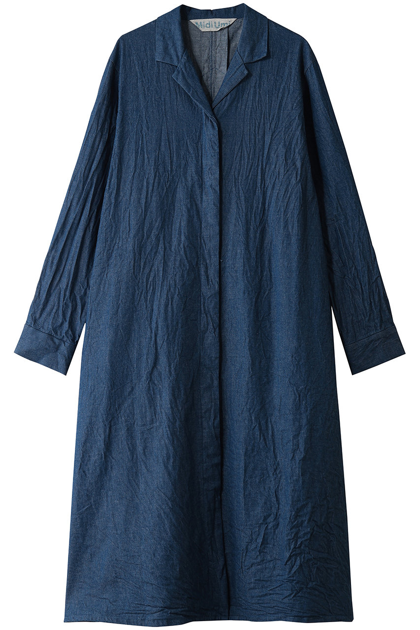 ミディウミ/MidiUmiのdenim coat OP ワンピース(l.blue/3-750261)