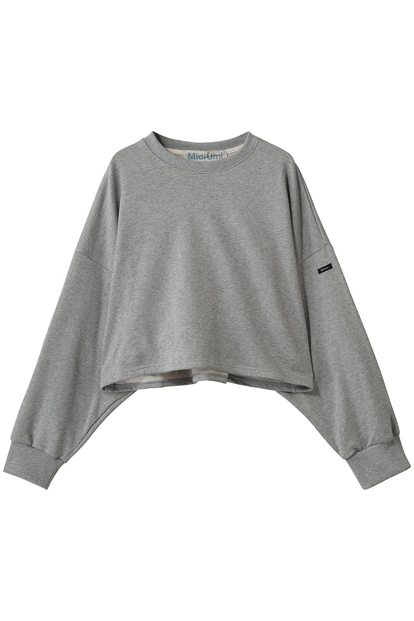 MidiUmi short sweat P/O プルオーバー (gray, F) ミディウミ ELLE SHOP