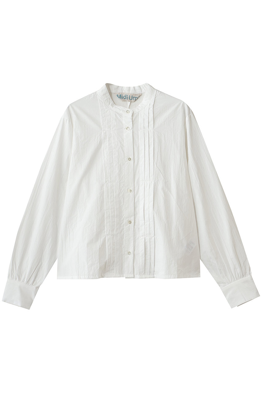 MidiUmi tuck short shirt シャツ (off white, F) ミディウミ ELLE SHOP